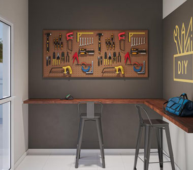 Perspectivas artística da oficina bricolagem