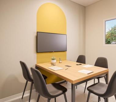 Perspectivas artística da sala de reunião