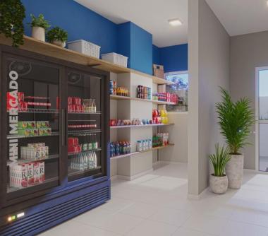 Perspectivas artística do mini mercado