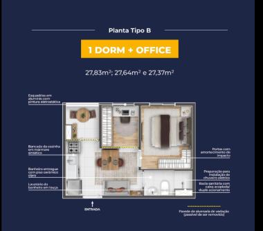 Perspectiva artística da planta tipo B