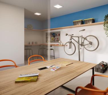 Perspectiva artística do espaço bricolagem