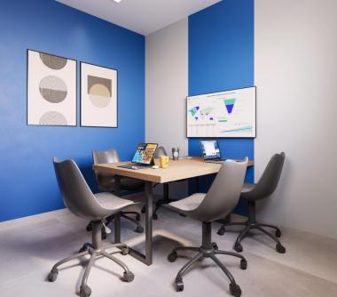 Perspectiva artística do coworking