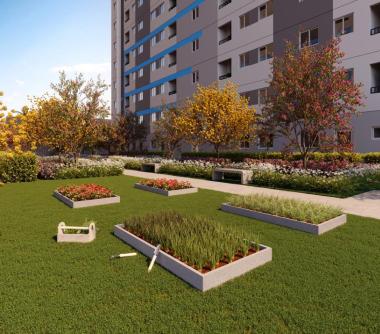 Perspectiva artística da horta