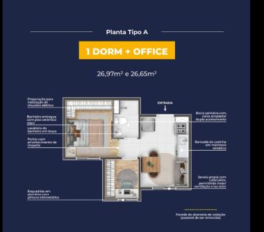 Perspectiva artística da planta tipo A