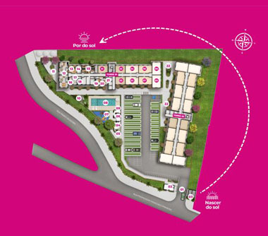 Perspectiva artística da implantação