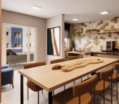 Perspectiva artística do bar