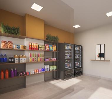 Perspectiva artística do minimercado