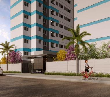 Perspectiva artística da entrada