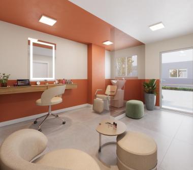 Perspectiva artística do espaço beleza