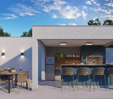 Perspectiva artística da churrasqueira