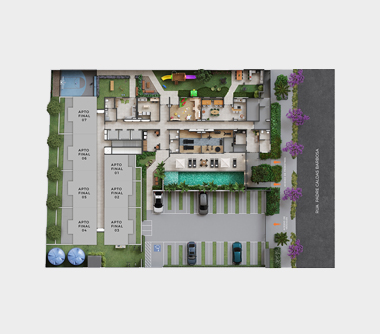 Perspectiva artística da Implantação