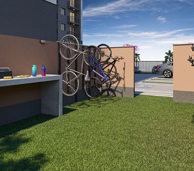 Perspectiva artísticado bicicletário